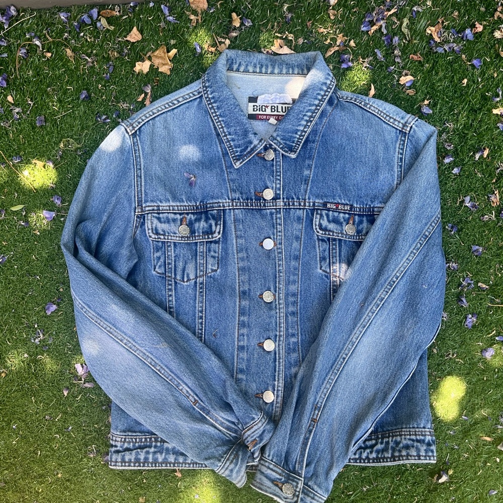 Vintage Medium Wash Hand-Stitched Jacket